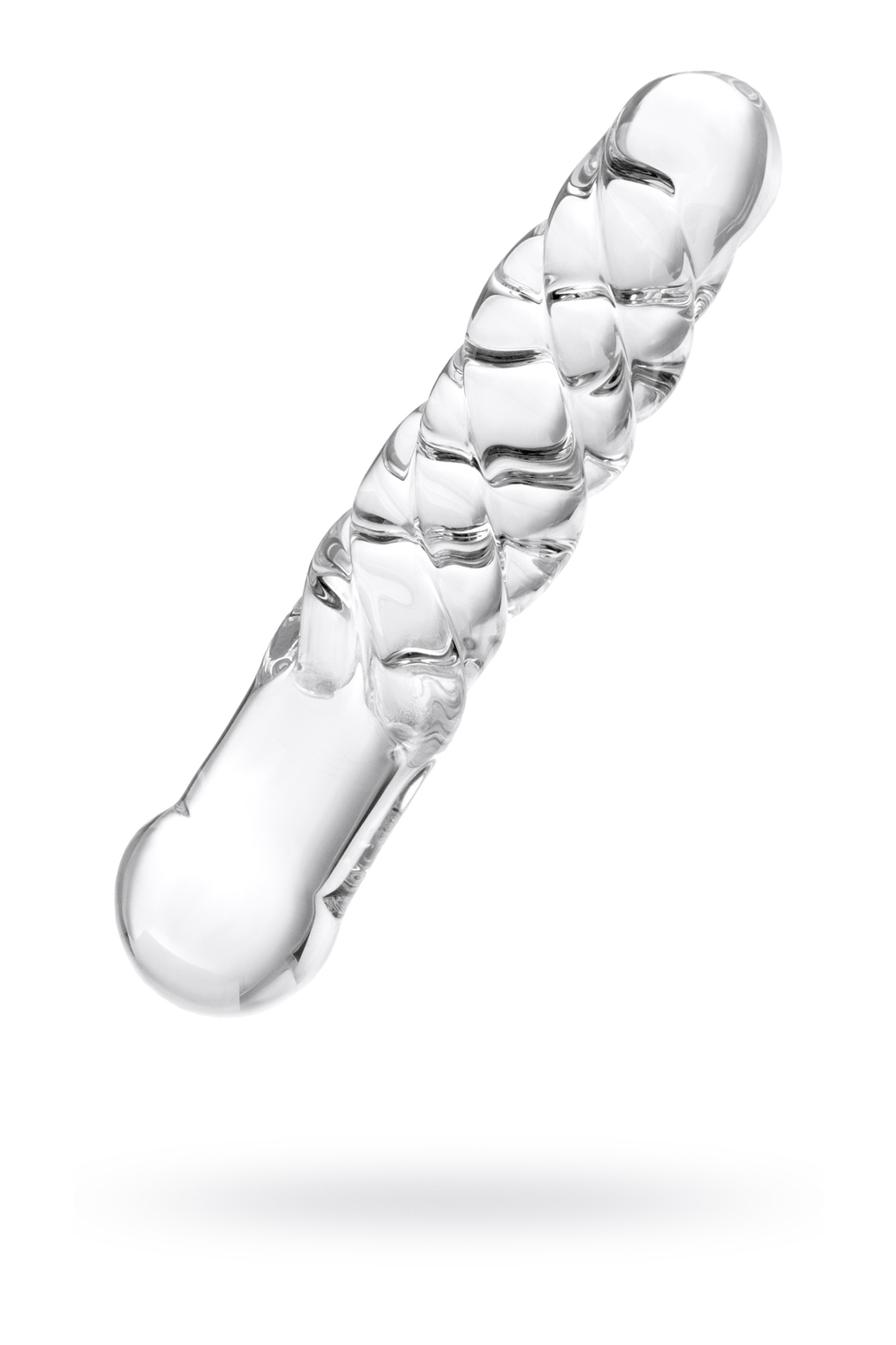 Двусторонний фаллоимитатор Sexus Glass, стекло, прозрачный, 16 см