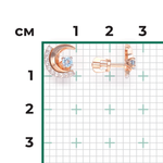 Серьги-пусеты «Загадочность» из комбинированного золота с топазом и натуральными топазами white