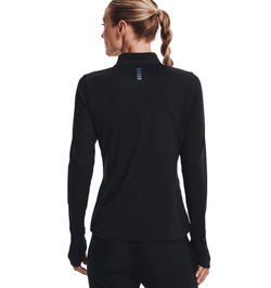 Женская теннисная футболка (dł. Рукава) Under Armour Women's UA Qualifier Run 2.0 1/2 Zip - black