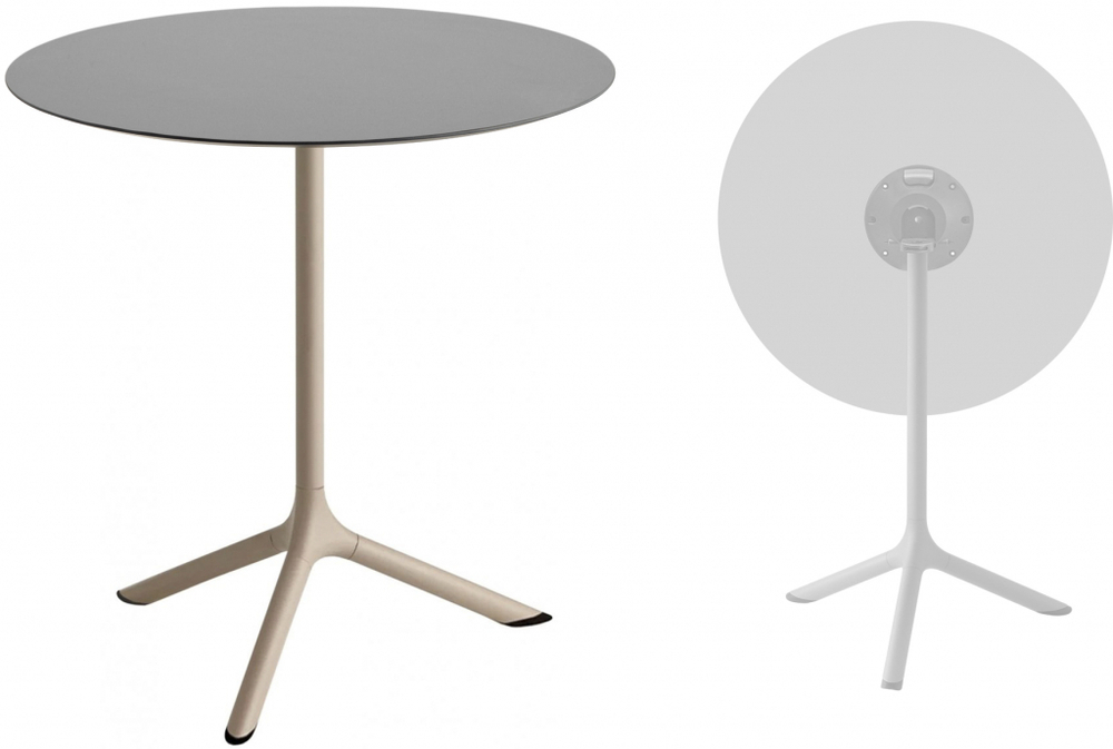 Стол ламинированный обеденный складной Scab Design Tripe Folding, тортора, светло-серый