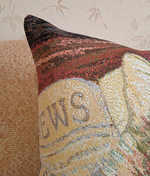 Декоративный гобеленовый чехол для интерьерной подушки Кот ученый 47х47