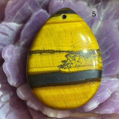 47917 Тигровый соколиный глаз Кулон капля 25*35мм