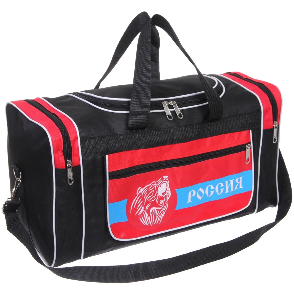 Сумка спортивно - дорожная «РОССИЯ», Медведь, 50*26*20см