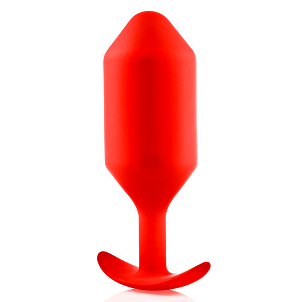 Красная пробка для ношения 18,5см b-Vibe Snug Plug 6 BV-029-RED