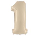 Цифра "1" Кремовая