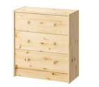 Комод деревянный Rast Раст 3 ящика, массив сосны