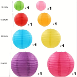 Набор бумажных шаров, 8шт, разноцв