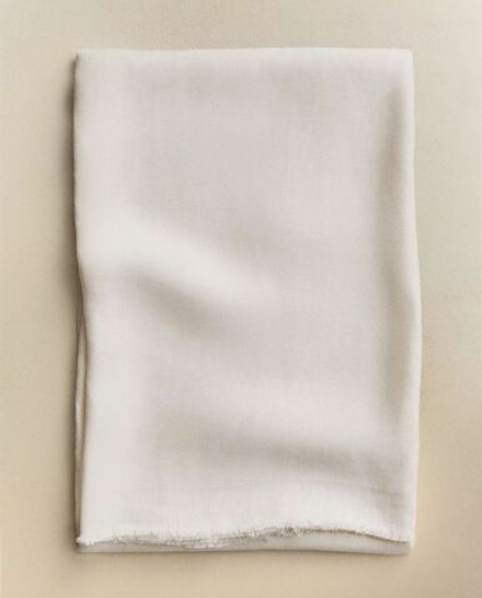 Zara Home - Декоративное льняное одеяло, экрю, 140x190 см