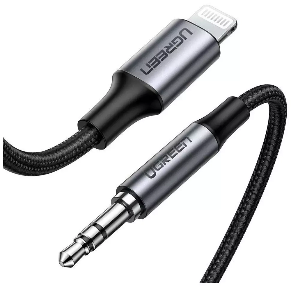 AUX cable 1m Lightning black