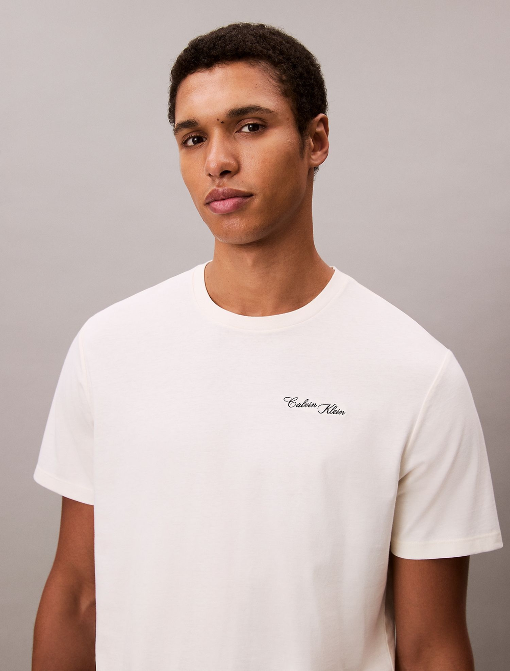 Футболка Calvin Klein Script Logo Classic Vanilla Ice