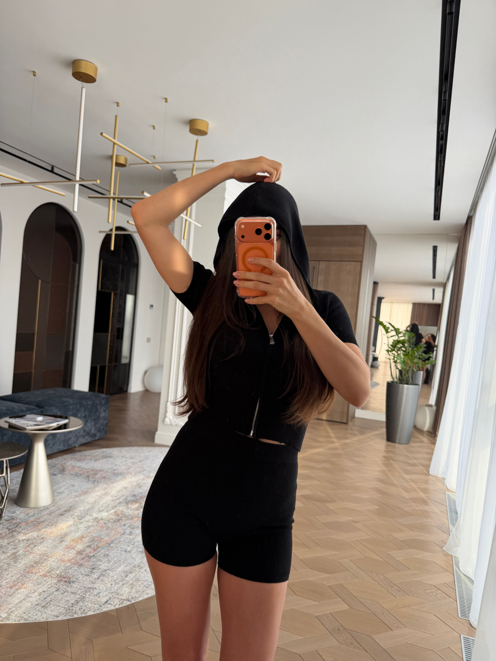 Костюм ZOE кардиган с капюшоном и шорты