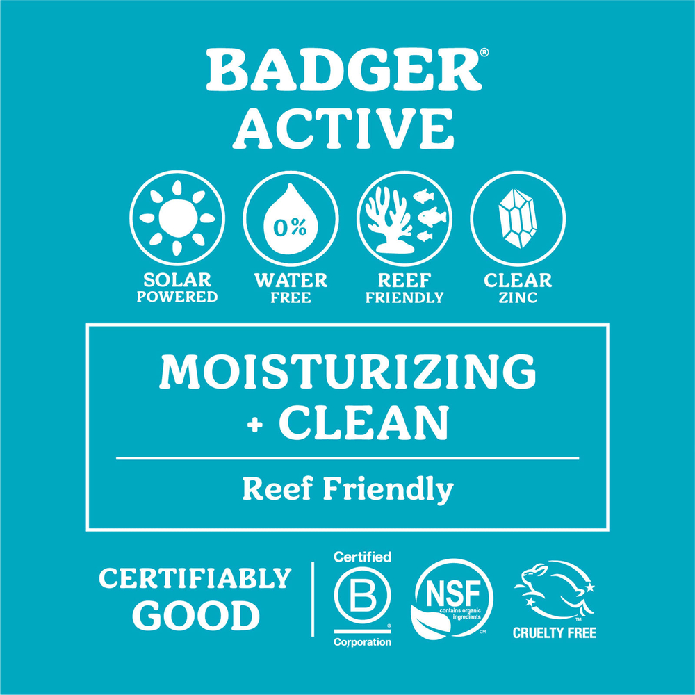 Badger, Active, минеральный крем от загара, SPF 30, без запаха, 87 мл (2,9 жидк. унции)