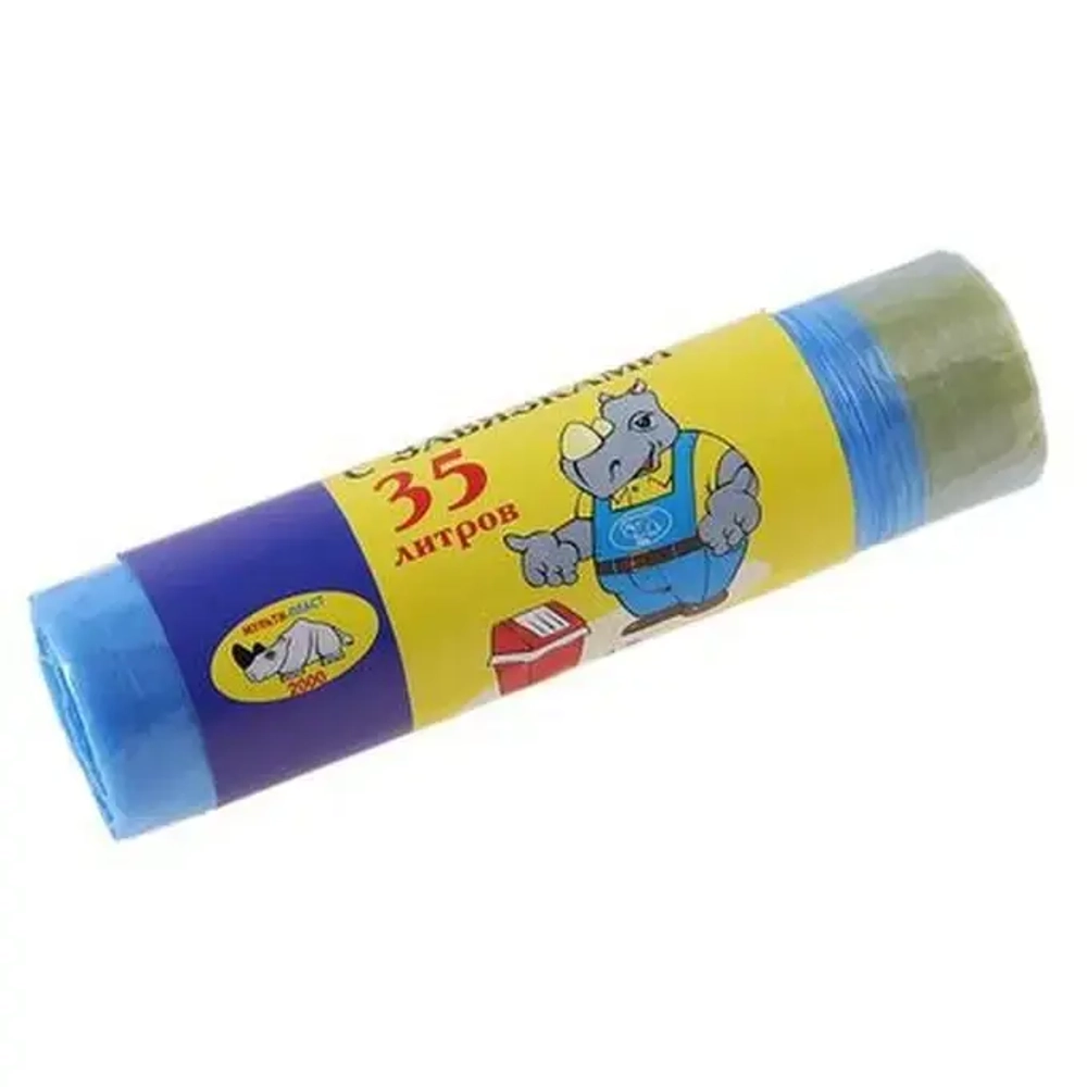 Мешки для мусора «Мультипласт» 35л 15шт/40 с завязками (Р)