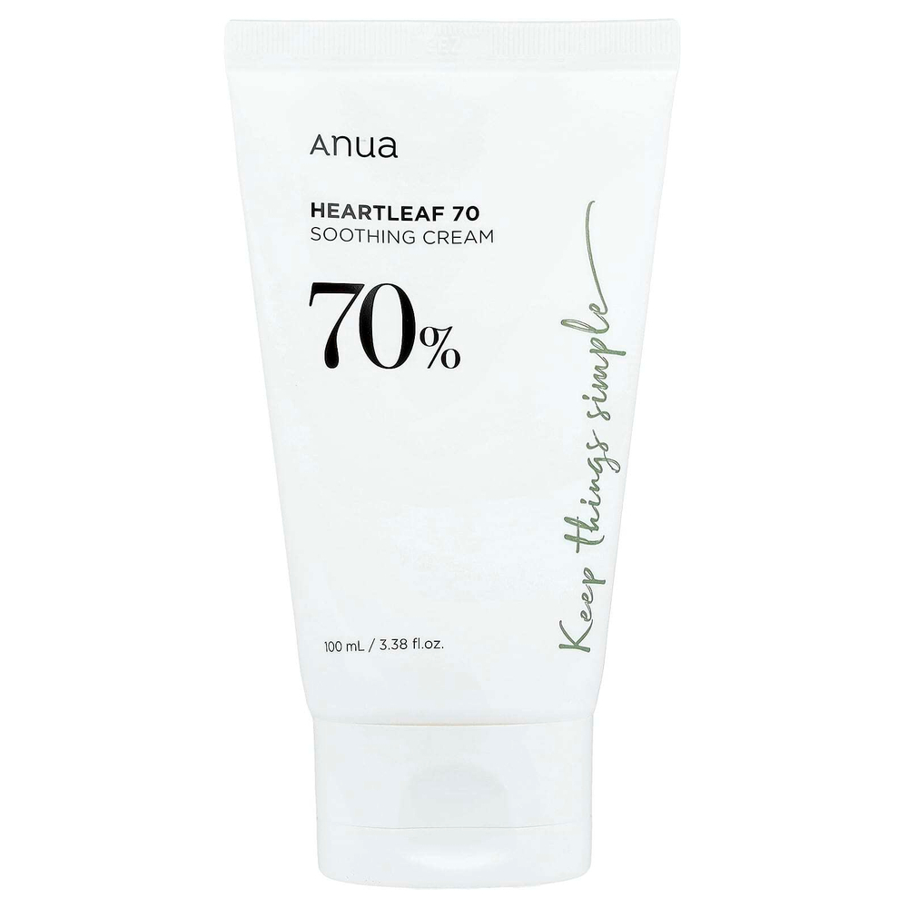 Anua, 70% успокаивающий крем Heartleaf, 100 мл (3,38 жидк. унц.)
