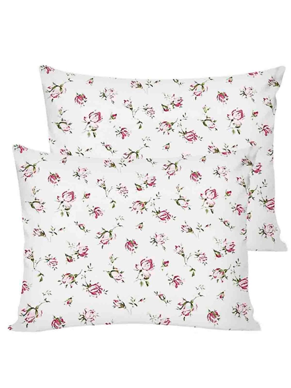 Постельное белье перкаль Сказка "Розовые бутоны" евро Наволочка 50х70 см 2 шт Простынь на резинке 180x200 см Пододеяльник 200x215 см