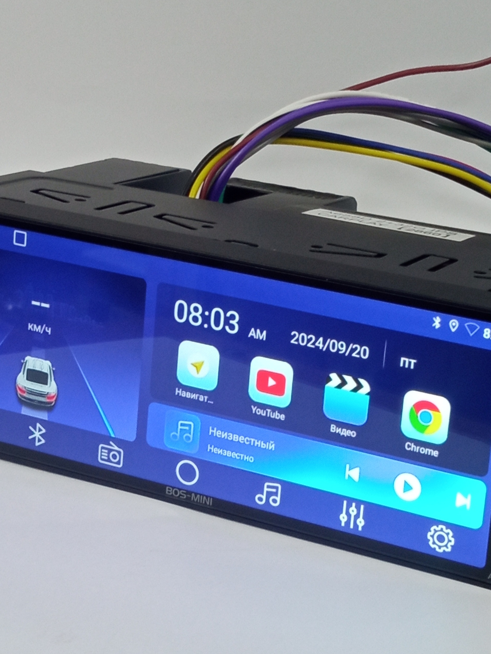 Автомагнитола 1DIN с экраном 6.58" Android 4+64GB BOS-MINI BOSA658D PRO