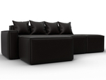 Диван угловой модульный Лига-063 угол левый, GRIFON 12 коричневый, Экокожа, 129789L