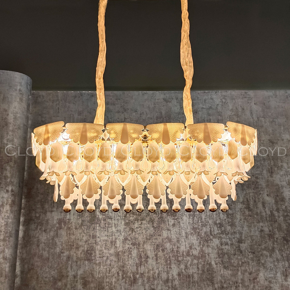 Люстра Cloyd PLINSE C14 / шир. 102 см - керамика - золото (арт.11493)