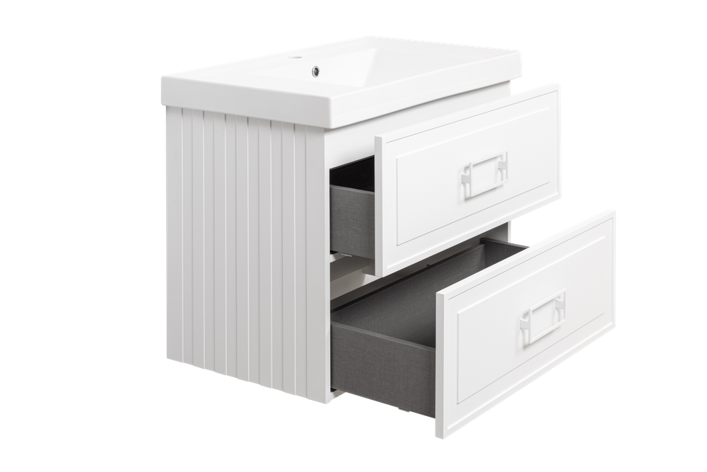 Тумба под раковину La Fenice Cubo Bianco TWIN белый 80 FNC-01-CUB-B-80-2