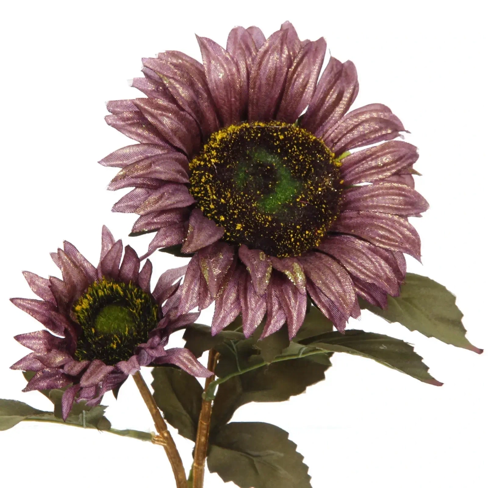 Искусственные цветы «FLOWERS GLAMOUR» 63см Подсолнухи 2 цветка лиловые