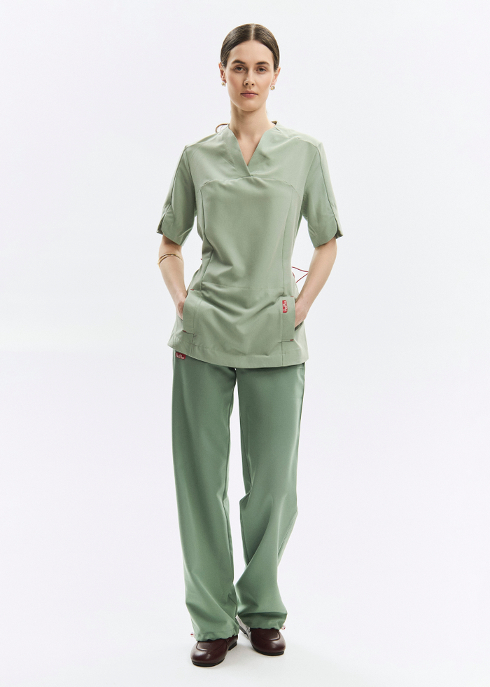 Топ медицинский женский Ньюлук, шалфей