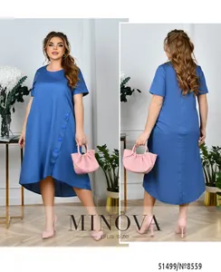 Платье 8559-джинс Minova