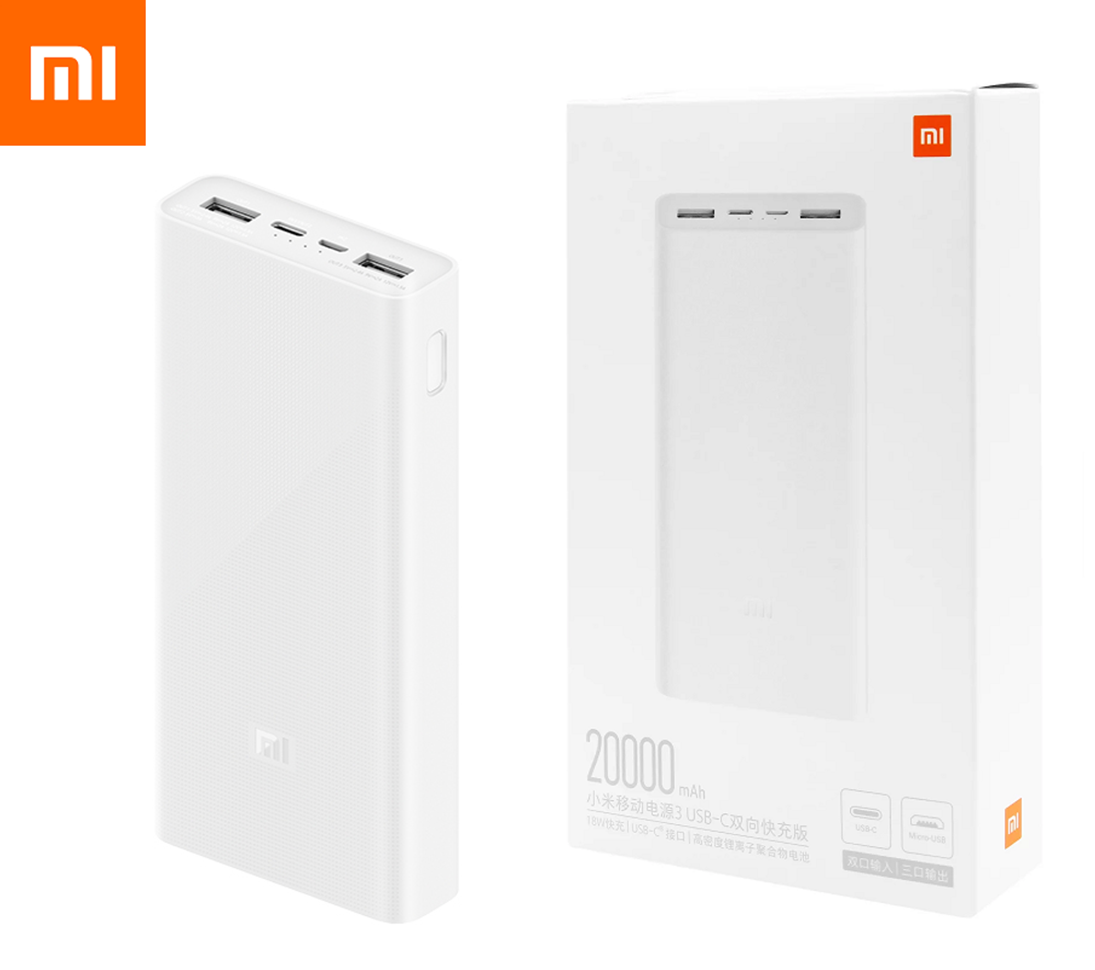 Портативный аккумулятор Xiaomi Powerbank Mijia Mobile 3 20000mAh Type-C 18W PLM18ZM