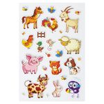 Наклейки зефирные "Юнландик в деревне", многоразовые, 10х15 см, ЮНЛАНДИЯ, 661803