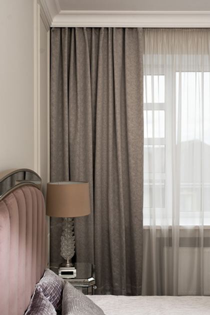 Ткань Портьера Глянец (Gloss) беж 275x260 Бежевый Garda Decor