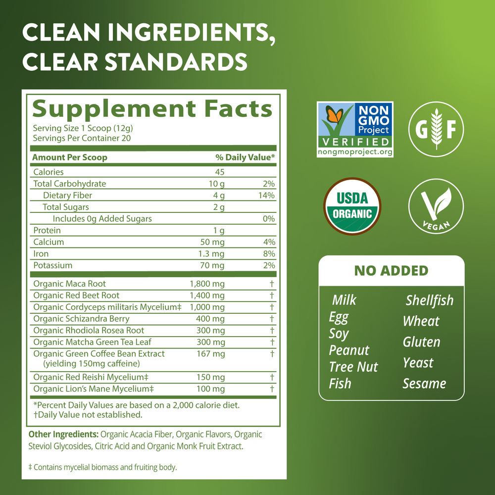 MRM Nutrition, Органический предтренировочный продукт, черная вишня, 240 г (8,5 унции)