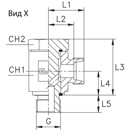 Соединение JE DS08 BSP 1/4" (корпус)