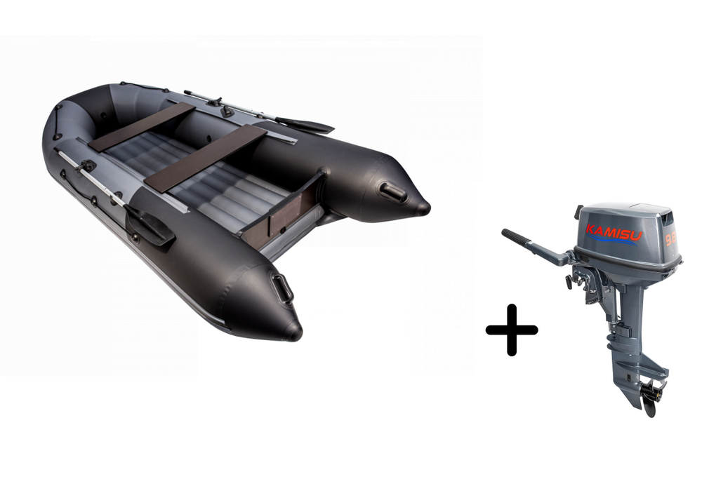 Таймень NX 3600 НДНД PRO графит + KAMISU T 9.8 BMS (комплект лодка + мотор)