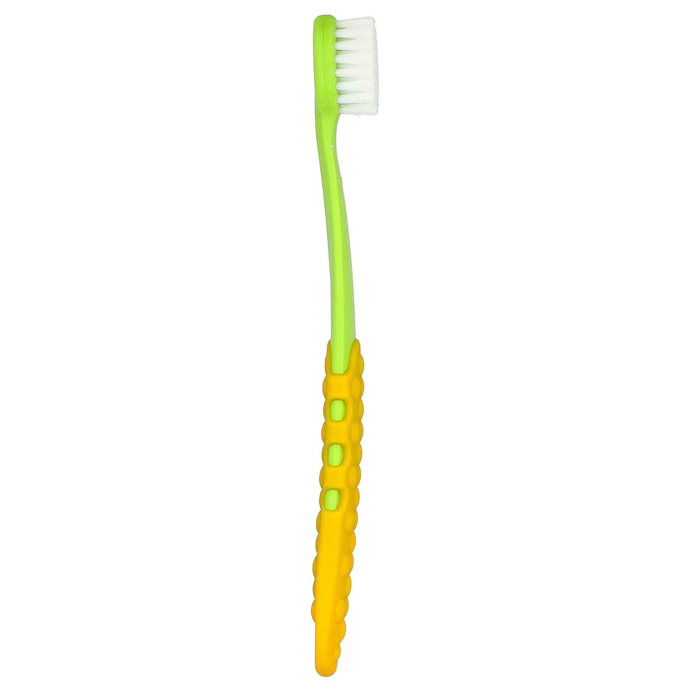 RADIUS, Totz Plus Brush, зубная щетка, для детей от 3 лет, экстра мягкая, сине-желтая, 1 шт.