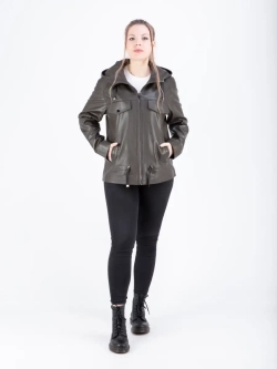 Куртка женская  кожаная большие  размеры