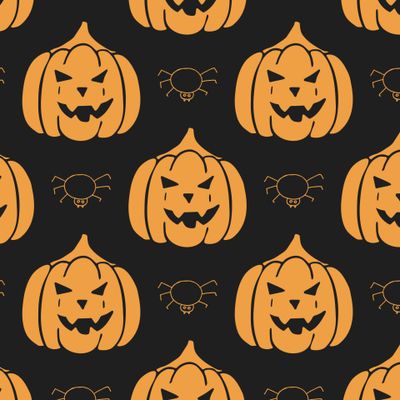 Хэллоуинские тыковки и паучки