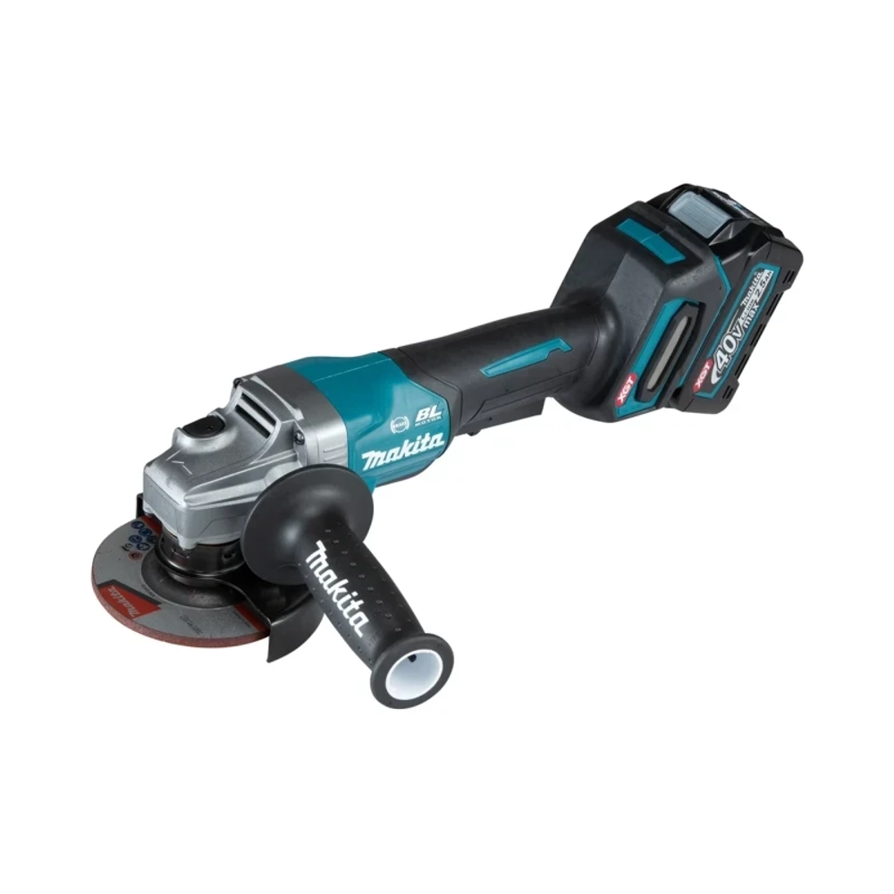 Makita GA012GM201 аккумуляторная ушм (болгарка) (2 x 4 Ач, ЗУ) GA012GM201