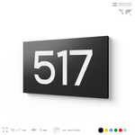 Номер на дверь 517, табличка на дверь для офиса, квартиры, кабинета, аудитории, склада, черная 120х70 мм, Айдентика Технолоджи