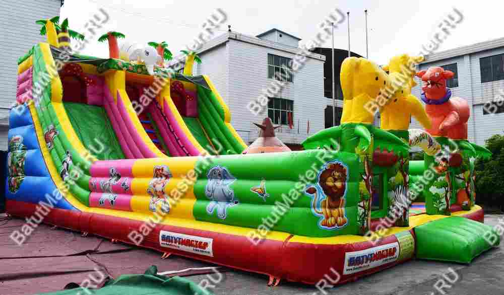 Коммерческий надувной батут "Сафари парк" 12*7*7 м