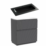 Тумба с раковиной Sancos FOLK Floor FL80FGS/CN7012MB 80 Grey soft