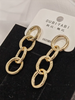 Серьги Oubi Yabi «Золотые звенья» Gold 14K