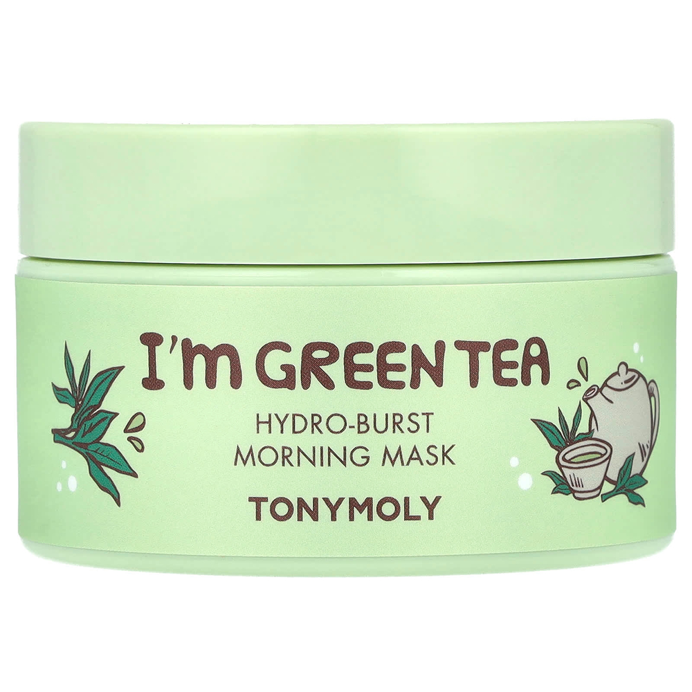 TonyMoly, I'm Green Tea, утренняя маска для лица Hydro-Burst, 100 г (3,52 унции)