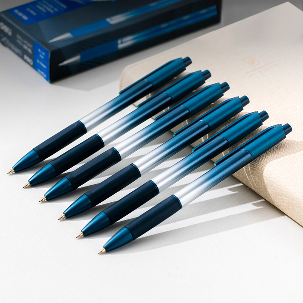 Ручка шариковая DELI "Xtream" автоматическая, 0,7 мм, синяя, грип