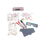 Доска для рисования 3D с магнитной крошкой, коробка D3238-1