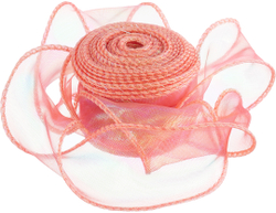 Лента декоративная (4 см*9,14 м) Органза с леской, Утренняя роза, Хамелеон, 1 шт., 6233843