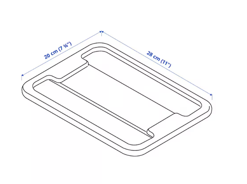 САМЛА SAMLA Крышка короба 28х19 см, прозрачная