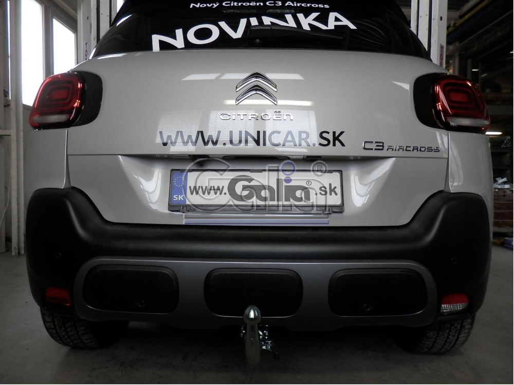 Фаркоп оцинкованный Galia C073C для Citroen C3 Aircross 2018-(паспорт и сертификат в комплекте)(без электрики)