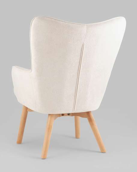 Кресло Contour, белая обивка тедди