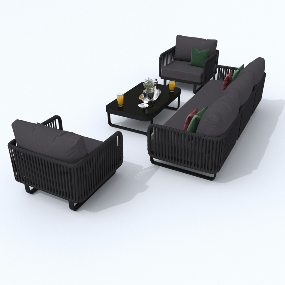 Лаунж зона Ideal Patio БЕЛЛИСА с трехместным диваном - антрацит