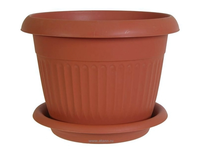 Кашпо Ливия 11л 320мм с поддоном, терракот