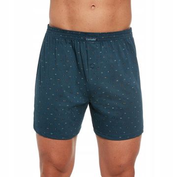 Трусы мужские семейные Cornette Comfort орнамент на сине-зелёном 002/270